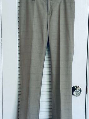 Banana Republic Light Grey Windowpane Trousers